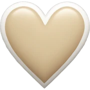 beige and white mix colour heart sticker
