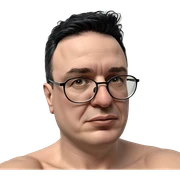 black-haired boy with glasses sticker