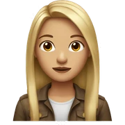 girl with dirty blonde hair and brown eyes sticker