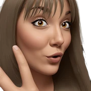 realistic portrait of girl sticker