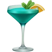 teal cocktail sticker
