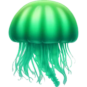 Ombre green jellyfish sticker