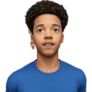 handsome boy in blue shirt sticker