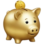 goldenned piggy bank sticker