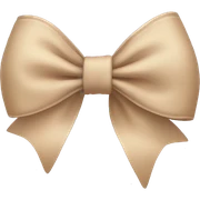 Beige bow sticker