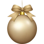 beige Christmas ball decoration sticker