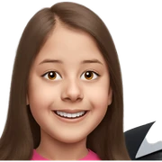 smiling girl with brown hair sticker