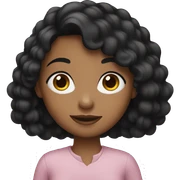 black hair girl sticker