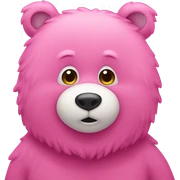 Pink bear sticker