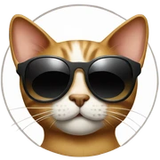 Cat with sunglasses sticker