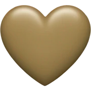 Khaki heart sticker