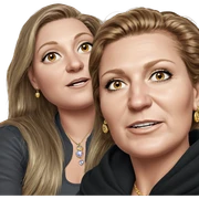 two girls with jewelry sticker