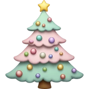 Pastel Christmas tree sticker