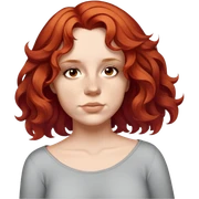 female, little-wavy hair over shoulder sticker