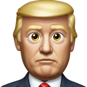 trump photorealistic serious sticker
