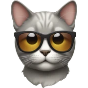 Cat with sunglasses sticker