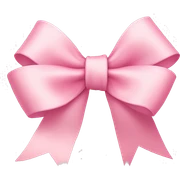 light pink ribbon bow sticker