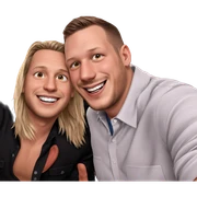 two boys smiling together sticker