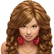 smiling girl with jewelry sticker