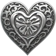 Chrome heart  sticker