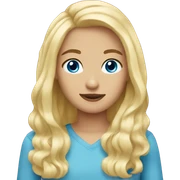 Blonde hair blue eyes sticker