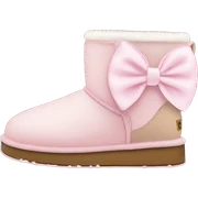 Ugg boots with light pink bow sticker
