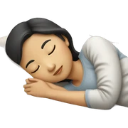 asian girl sleeping  sticker