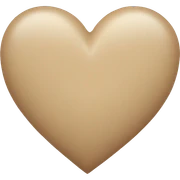 beige heart sticker