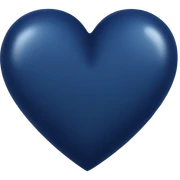 Navy blue heart sticker