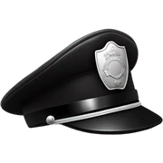 Police hat sticker