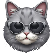 Cat with sunglasses sticker