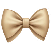 Beige bow sticker