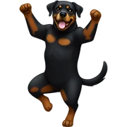 Rottweiler dancing sticker