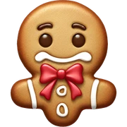 Esthetic gingerbread cookie with bow  sticker