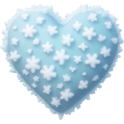 Snow heart sticker