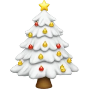 white christmas tree sticker