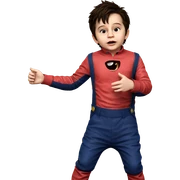 cosplay boy in overalls sticker