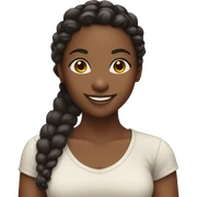 Black girl with braided hair smiling and standing sticker