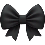 Black bow sticker