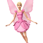 blonde fairy in pink dress sticker