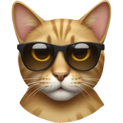 Cat with sunglasses sticker