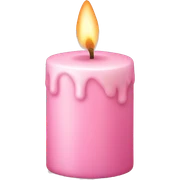 light pink candle sticker