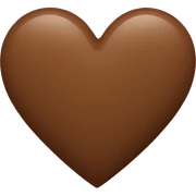 Brown heart sticker