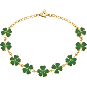 Gold chain and white clover anklet  sticker