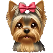 cute yorkie with a bow sticker