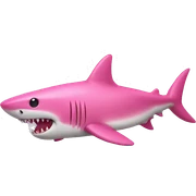 Pink shark sticker