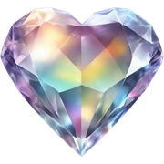Crystal heart sticker