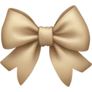 Beige bow sticker