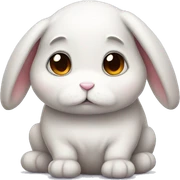 cute sad bunny sticker