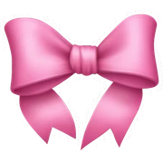 Pink bow sticker